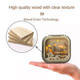  BT813X Solid Wood Ambient Light Loa Bluetooth không dây Home Night Light Mô hình khắc gỗ Âm thanh (Màu gỗ) 