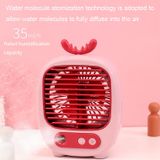  1315 Spray Humidification Hydrating Cartoon Fan Quạt sạc USB Quạt máy tính để bàn (Bunny Yellow) 