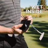 Tấm lót lông cừu sợi nhỏ Khăn lau bóng GOLF có móc Carabiner (Đen) 