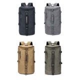  Du lịch ngoài trời Man Canvas Double Shoulder Backpack Schoolbag (Xanh lá cây) 