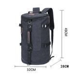  Du lịch ngoài trời Man Canvas Double Shoulder Backpack Schoolbag (Xanh lá cây) 