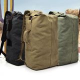  FM308 Công suất lớn Du lịch ngoài trời Man Canvas Double Shoulder Backpack Schoolbag Học sinh, Đặc điểm kỹ thuật: Màu xanh lá cây Lớn 