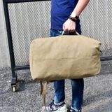  Nâng cấp túi Zipper Túi du lịch ngoài trời Man Canvas Double Shoulder Backpack Học sinh, Đặc điểm kỹ thuật: Màu xanh lá cây lớn 