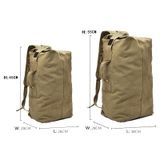  Nâng cấp túi Zipper Túi du lịch ngoài trời Man Canvas Double Shoulder Backpack Học sinh, Đặc điểm kỹ thuật: Màu xanh lá cây lớn 