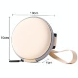 2 cái Folding Sunglasses Túi lưu trữ tròn Air Cushion Shape Glass Case (Màu be) 