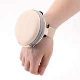  2 cái Folding Sunglasses Túi lưu trữ tròn Air Cushion Shape Glass Case (Màu be) 