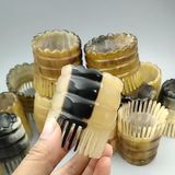  Lược Sừng Hình Trụ Lược Dầu Gội Ngắn, Giao Màu Ngẫu Nhiên 