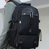  Túi đựng giày có thể mở rộng dung tích lớn Ba lô Túi du lịch cắm trại có cổng USB, Kích thước: 80L (Xanh dương) 