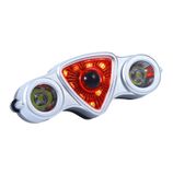  Đèn hậu xe đạp 9 + 2 LED có thể sạc lại Đèn cảnh báo đèn pha xe đạp đường trường MTB (Đèn đỏ + Ánh sáng trắng) 