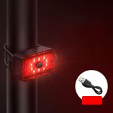 WEST BIKING Bike USB Cảnh báo Đèn đuôi Đèn đi xe đạp ban đêm (Đỏ) 