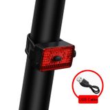  WEST BIKING Bike USB Cảnh báo Đèn đuôi Đèn đi xe đạp ban đêm (Đỏ) 