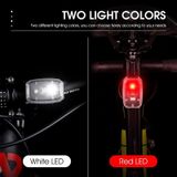  WEST BIKING Xe đạp mini Đèn đuôi hai màu Đèn cảnh báo đi đêm (Đen) 
