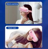  E5 Plus 26 điểm Máy mát xa mắt thông minh Túi khí có thể điều chỉnh Nén nóng Thiết bị bảo vệ mắt (Màu hồng) 