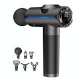  Máy mát xa Fascia điều khiển cảm ứng 20 tốc độ với 6 đầu mát xa, phích cắm CN (Xám) 