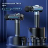  Máy mát xa Fascia điều khiển cảm ứng 20 tốc độ với 6 đầu mát xa, phích cắm CN (Xám) 