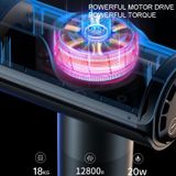  Máy mát xa Fascia điều khiển cảm ứng 20 tốc độ với 6 đầu mát xa, phích cắm CN (Xám) 