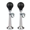  2 cái 7 inch Mạ kim loại Xe đạp Phụ kiện xe đạp Air Horn, Màu: Bạc 