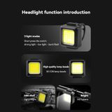  Hạt đèn COB Đèn xe đạp leo núi mini có thể sạc lại USB Đèn xe đạp đường trường MTB chống nước, Màu sắc: Đèn pha trắng + Đèn hậu đỏ 