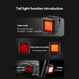  Hạt đèn COB Đèn xe đạp leo núi mini có thể sạc lại USB Đèn xe đạp đường trường MTB chống nước, Màu sắc: Đèn pha trắng + Đèn hậu đỏ 