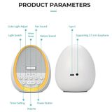  HiFiD Tiếng ồn trắng thông minh cho bé Thiết bị hỗ trợ giấc ngủ êm dịu Dụng cụ giáo dục trước khi sinh (Màu trắng) 