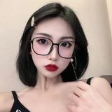  Văn học Retro Chống ánh sáng xanh Kính khung Khung đa giác ánh sáng Kính mắt ống kính phẳng (Trắng trong) 
