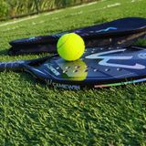  CAMEWIN 3K Vợt tennis bề mặt thô bằng sợi carbon có túi đựng (Màu cam) 