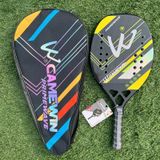  Vợt tennis bãi biển bằng sợi carbon CAMEWIN 3K Mái chèo tennis mềm EVA (Sóng mặt trời xanh hồng) 