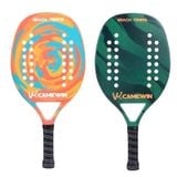  CAMEWIN Sợi thủy tinh + Vợt tennis bãi biển Carbon có túi đựng (Màu xanh lá cây) 