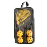  Bộ 2 vợt mái chèo đỉnh cao & 4 quả bóng ném có túi đựng Thiết bị thể thao ngoài trời trong nhà (Màu vàng) 