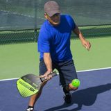  Bộ 2 vợt mái chèo đỉnh cao & 4 quả bóng ném có túi đựng Thiết bị thể thao ngoài trời trong nhà (Màu vàng) 