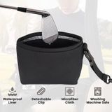  Túi làm sạch chống thấm nước có thể tháo rời Golf Ball (Màu đen) 