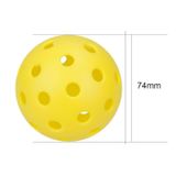  LEIJIAER 40 Holes Sáng Pickleball Bóng lỗ nhựa ngoài trời (Màu vàng) 