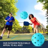  LEIJIAER 40 Holes Sáng Pickleball Bóng lỗ nhựa ngoài trời (Màu vàng) 