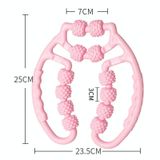  Máy mát xa cơ bắp 12 bánh sâu cho chân, cổ, cánh tay (Hồng nhạt) 