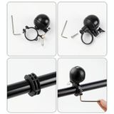  Chuông đồng nguyên chất dành cho xe đạp leo núi mini, Màu sắc: Đế kim loại màu đen 