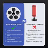  Máy đấm bốc âm nhạc Bluetooth Boxing Huấn luyện viên thể hình treo tường Bao cát Sanda (Đỏ nhạt trắng) 