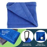  Khăn lau bóng golf Khăn ướt và khô đã qua sử dụng Khăn lau sân golf có móc (Màu xanh da trời) 