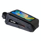  WILD MAN M90 EVA Hard Shell Mountain Bike Điện thoại di động Màn hình cảm ứng Túi chống nước phía trước (Đen đỏ) 