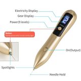  9 Gears Mole Spotting Pen LCD Home Laser Mole Spot Sweeping Dụng cụ làm đẹp với đèn chiếu (Màu vàng kim) 