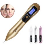  9 Gears Mole Spotting Pen LCD Home Laser Mole Spot Sweeping Dụng cụ làm đẹp với đèn chiếu (Màu vàng kim) 