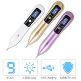  9 Gears Mole Spotting Pen LCD Home Laser Mole Spot Sweeping Dụng cụ làm đẹp với đèn chiếu (Màu vàng kim) 