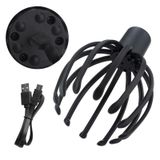  Máy mát xa da đầu bằng điện Multi-Claw Rung giảm căng thẳng Kích thích gãi tóc (Màu đen) 