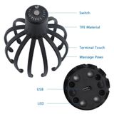  Máy mát xa da đầu bằng điện Multi-Claw Rung giảm căng thẳng Kích thích gãi tóc (Màu đen) 