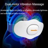  Y2 EMS Pulse Máy nén nóng thắt lưng Đa chức năng Massage phát sóng bằng giọng nói (Màu trắng) 