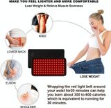  120 đèn LED Đèn đỏ + Đai trị liệu bằng ánh sáng hồng ngoại cho lưng Vai Giảm đau thắt lưng Phích cắm Vương quốc Anh 