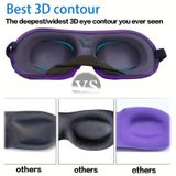  Mặt nạ ngủ chống trượt bằng silicon có thể điều chỉnh 3D Mặt nạ bảo vệ mắt bằng bọt nhớ ba chiều (Màu tím) 