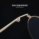  Kính râm kim loại hình tròn Retro Kính chống tia cực tím Unisex Design (Bạc + Bạc) 