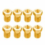  8 PCS Phụ kiện máy in 3D Bugatti E3D-V5 Đầu phun V6 M6 Vật liệu tiêu hao Đầu phun nóng, Kích thước: 1,75 / 0,8mm 