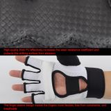  Nửa ngón tay Người lớn Đào tạo Sandbag Găng tay đấm bốc PU Leather Fitness Sparring Taekwondo Găng tay, Kích thước: XS 