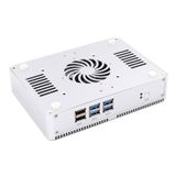  HYSTOU H2 Hệ thống Windows / Linux Mini PC, Intel Core I5-7267U Dual Core Four Threads lên đến 3,50GHz, Hỗ trợ mSATA 3.0, 4GB RAM DDR3 + 256GB SSD (Trắng) 